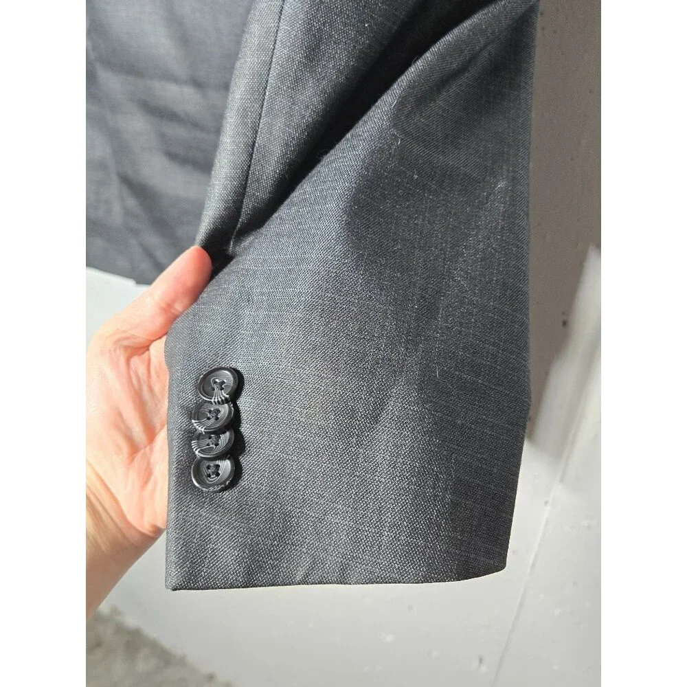 Kenneth‎ Cole Reaction Mens Gray Techni-Cole Blazer Sports Coat Jacket 46R